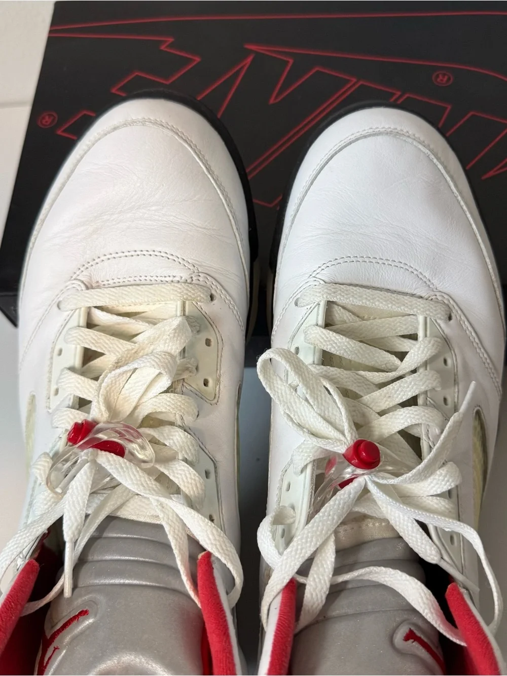 Air Jordan 5 Retro Fire Red Silver Tongue 2020 DA1911-102 Men’s Size 13